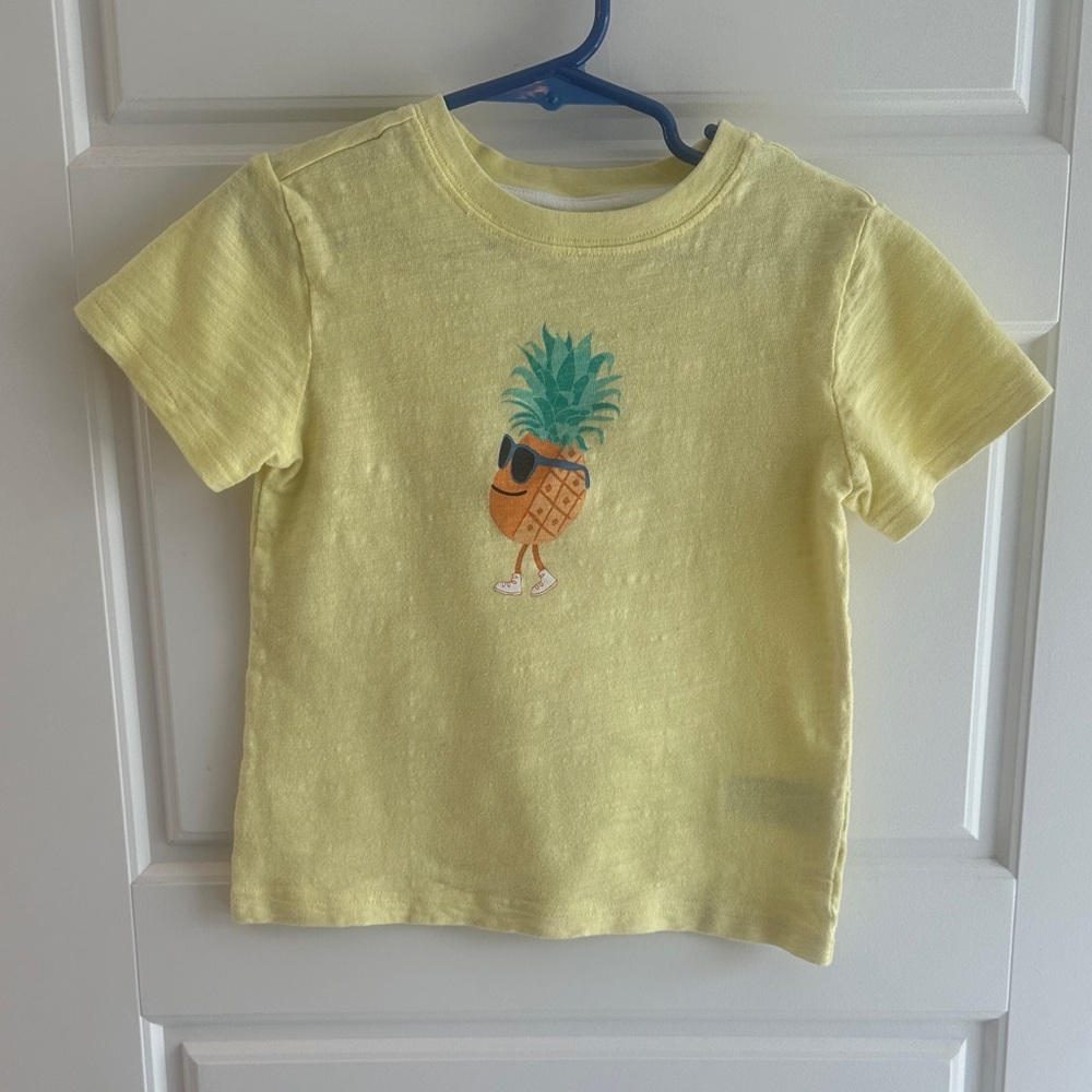 Janie and Jack Yellow Tee with Cool Pineapple Design